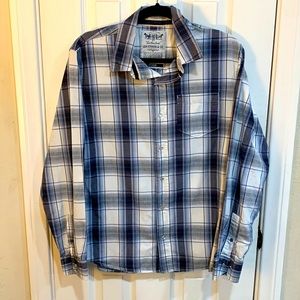 Pearl Snap Buttons! Levi Straus Western Pearl Snap Button Down shirt, size M